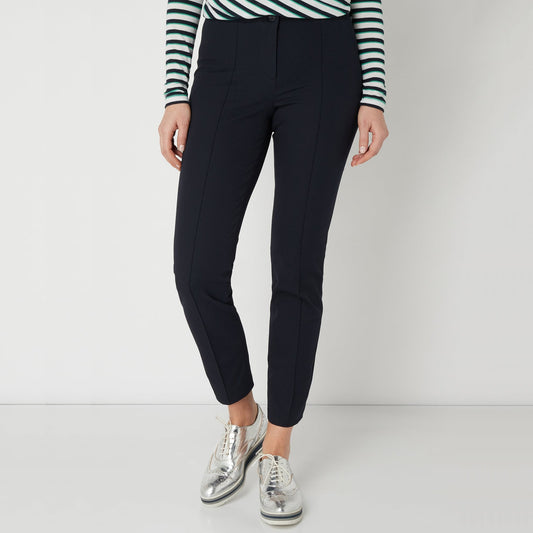 - Ros - Slim Fit Stretch Trousers - Midnight Navy