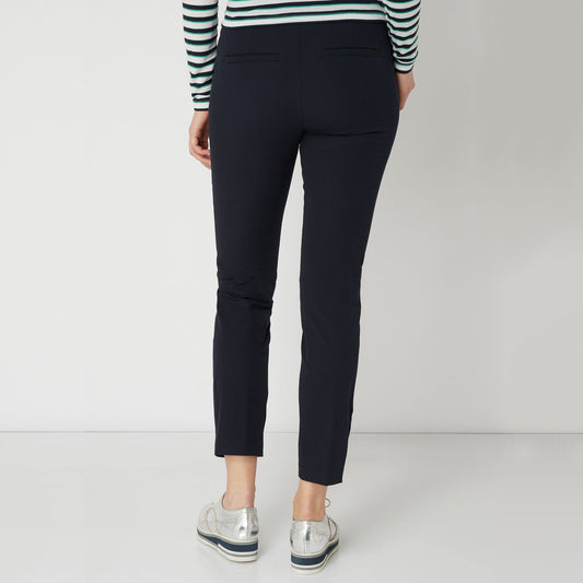 - Ros - Slim Fit Stretch Trousers - Midnight Navy
