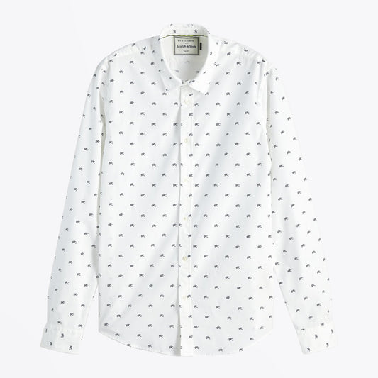- All-Over Printed Shirt - White