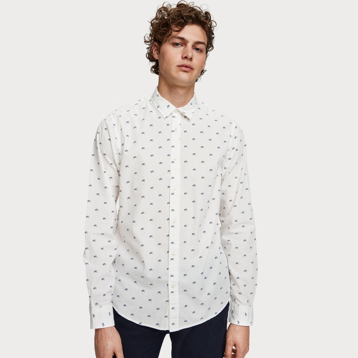 - All-Over Printed Shirt - White