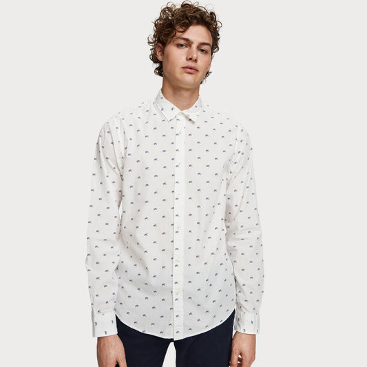 - All-Over Printed Shirt - White
