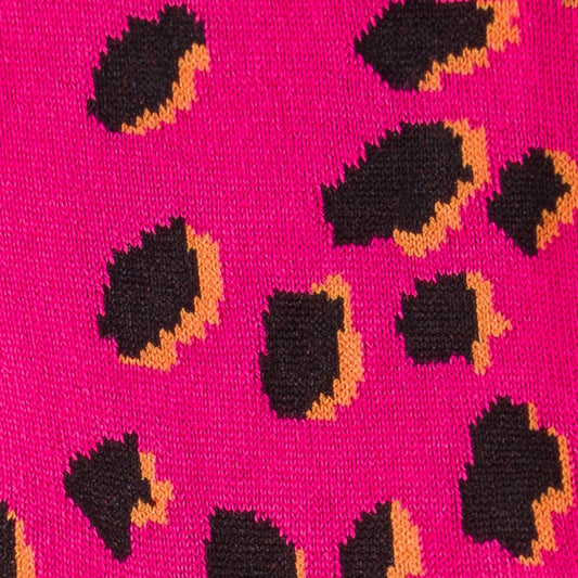 - 'Cheetah' Motif Socks - Pink