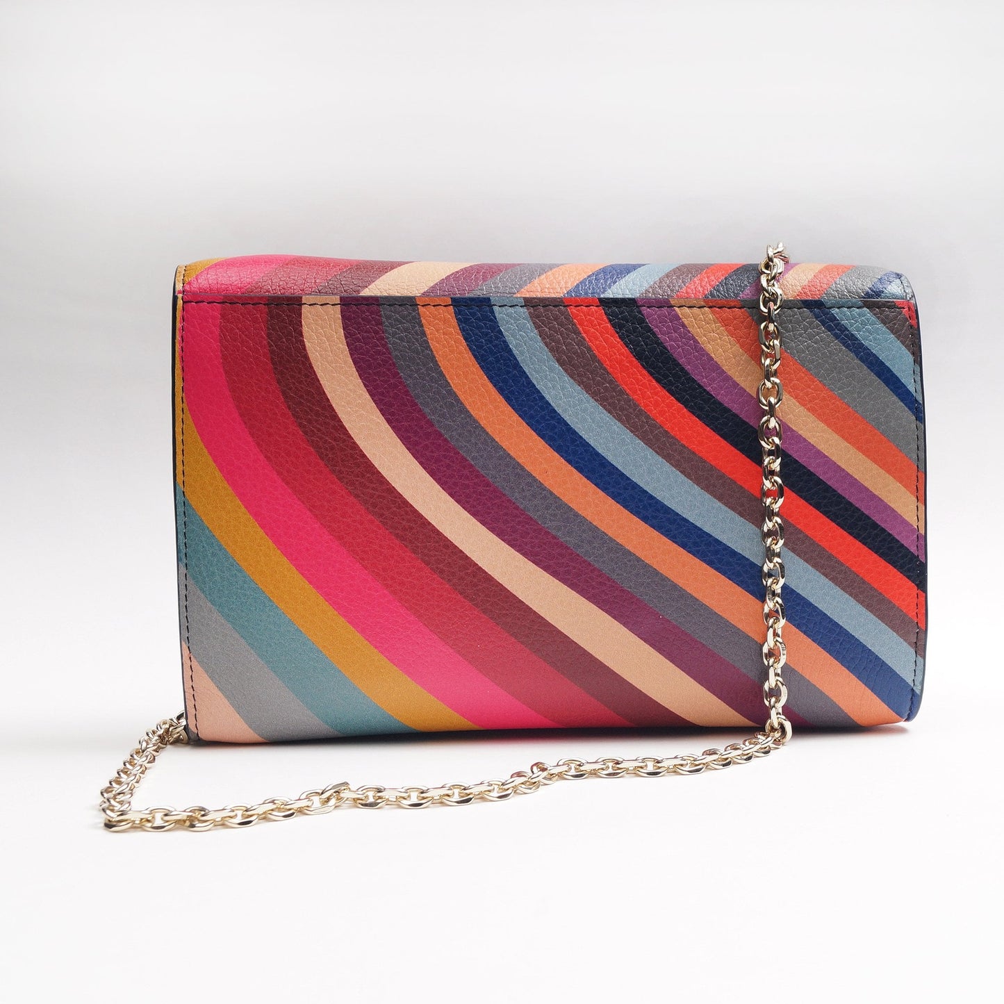 Leather Swirl Chain Purse Bag - Multi