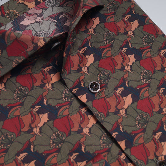 Modern Kent Floral Print Shirt - Multi