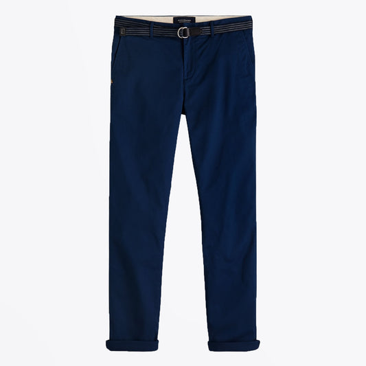 - Stuart - Regular Slim Fit Chinos - Navy