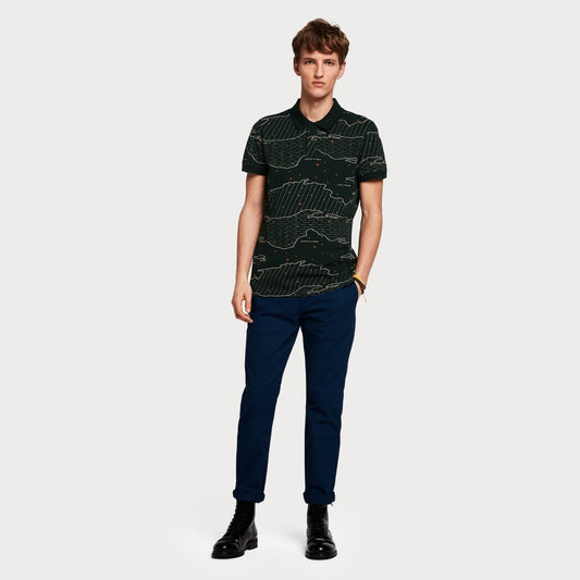 - Stuart - Regular Slim Fit Chinos - Navy