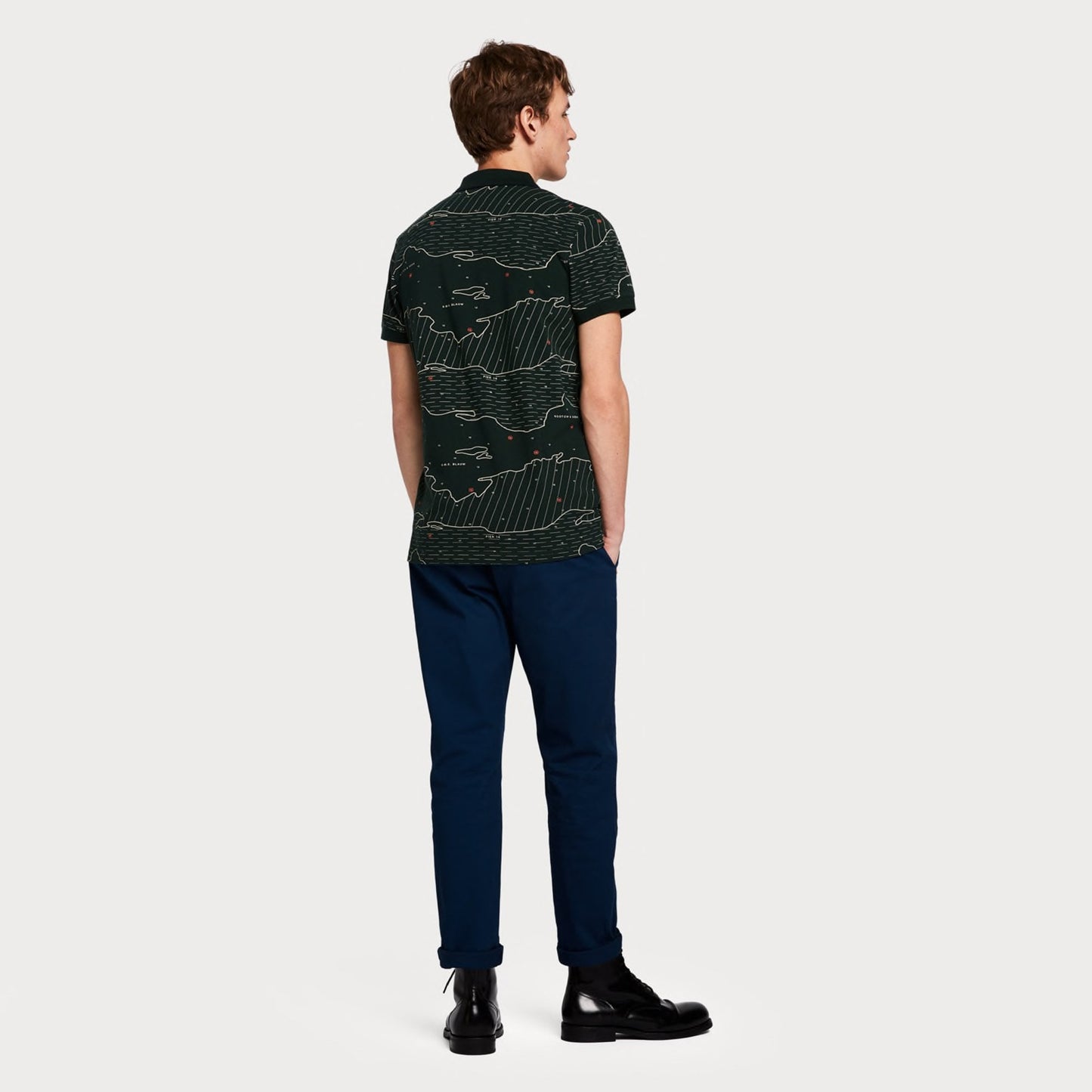 - Stuart - Regular Slim Fit Chinos - Navy