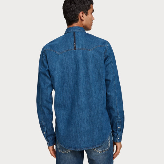- Classic Denim Shirt - Blue