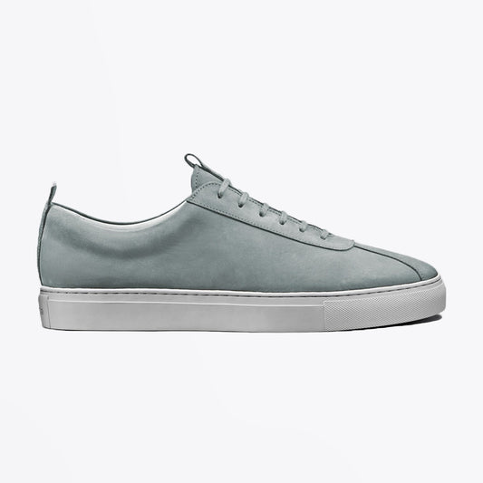 - Sneaker 1 - Nubuck Tennis Shoe - Light Grey