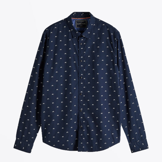 - All-Over Printed Shirt - Navy