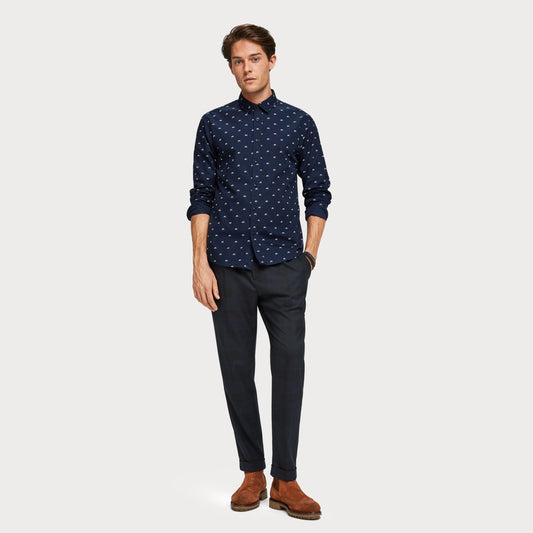 - All-Over Printed Shirt - Navy