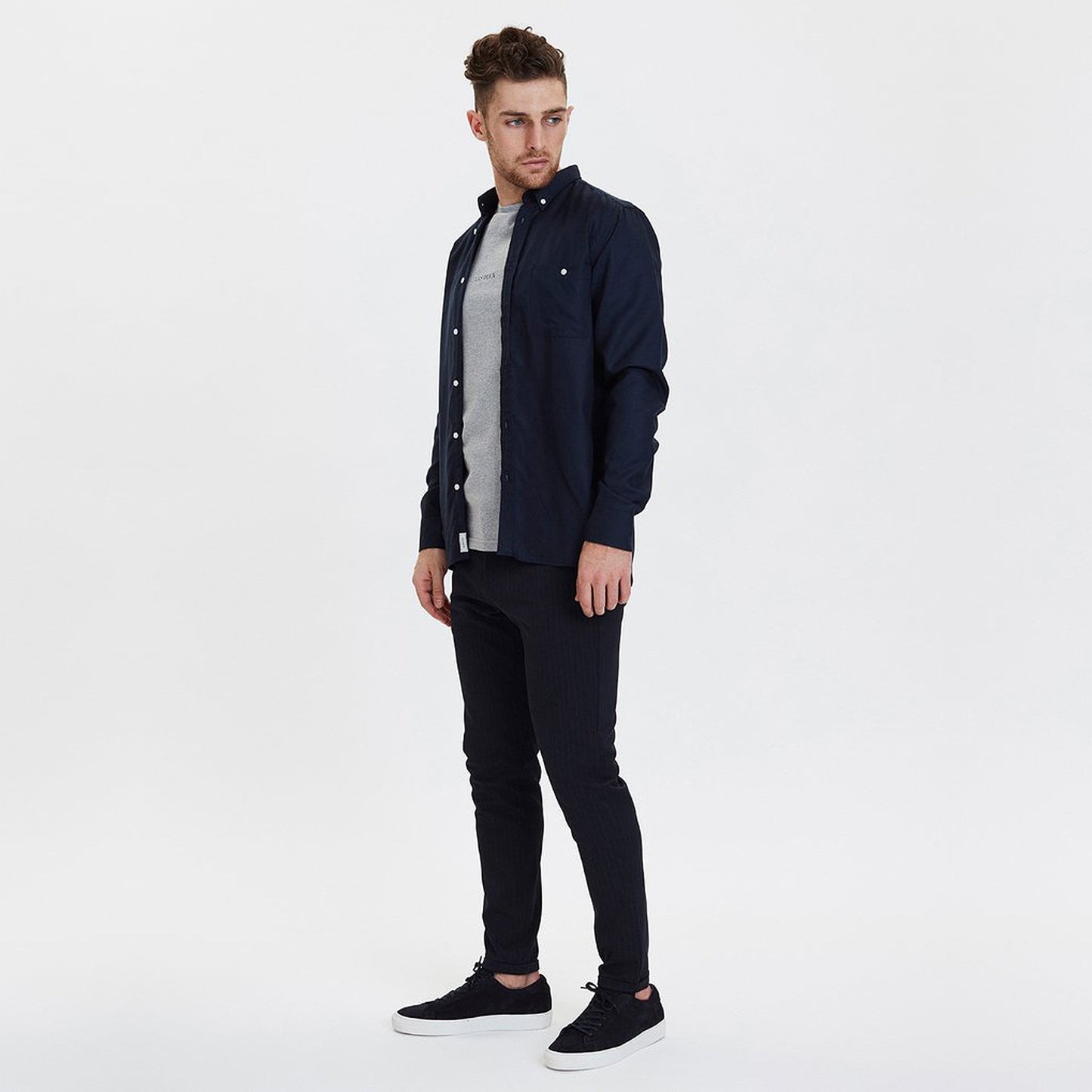 - Valentin Tencel Shirt - Navy