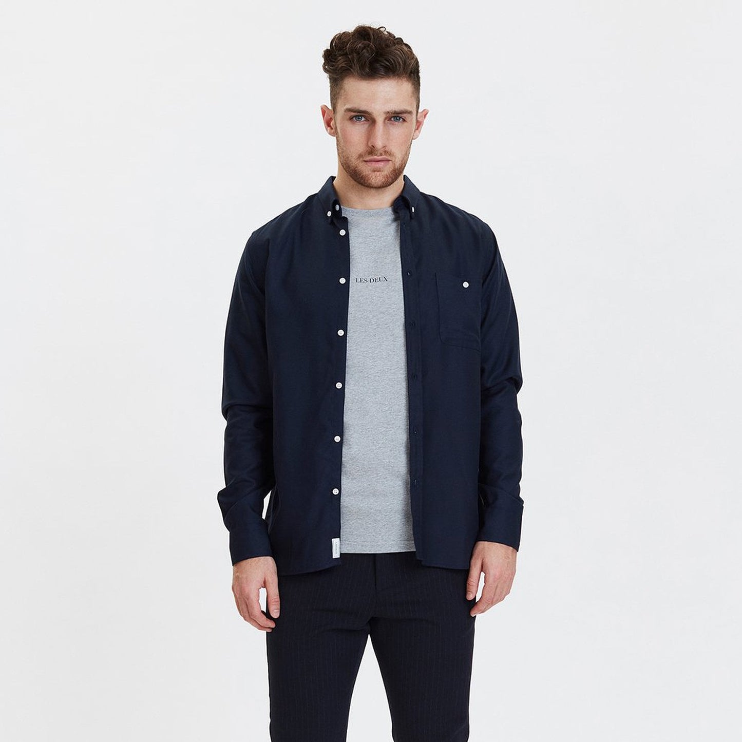 - Valentin Tencel Shirt - Navy