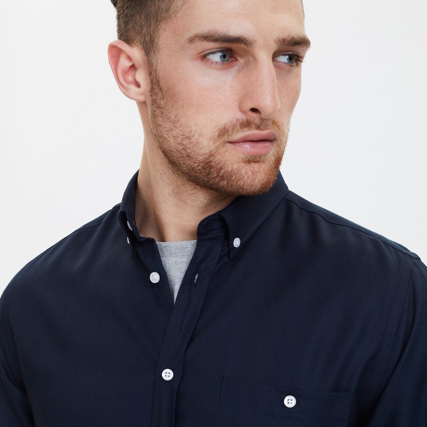 - Valentin Tencel Shirt - Navy