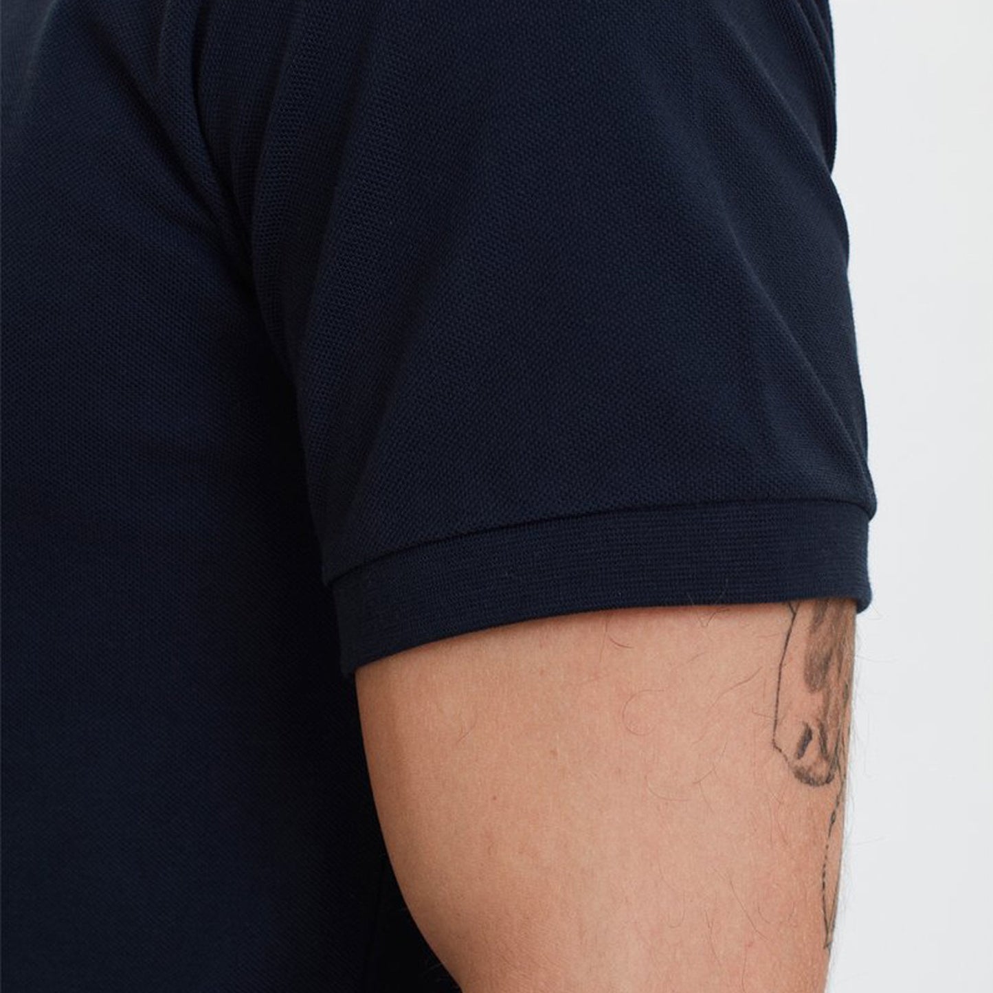 - Cotton Piqué T-shirt - Dark Navy