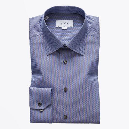 Jacquard Weave Shirt - Blue