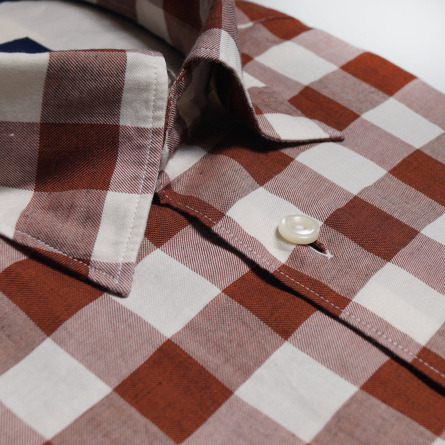 - Checked Twill Shirt - Pink/Red