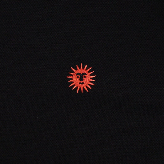 - Sun Logo Polo Shirt - Black