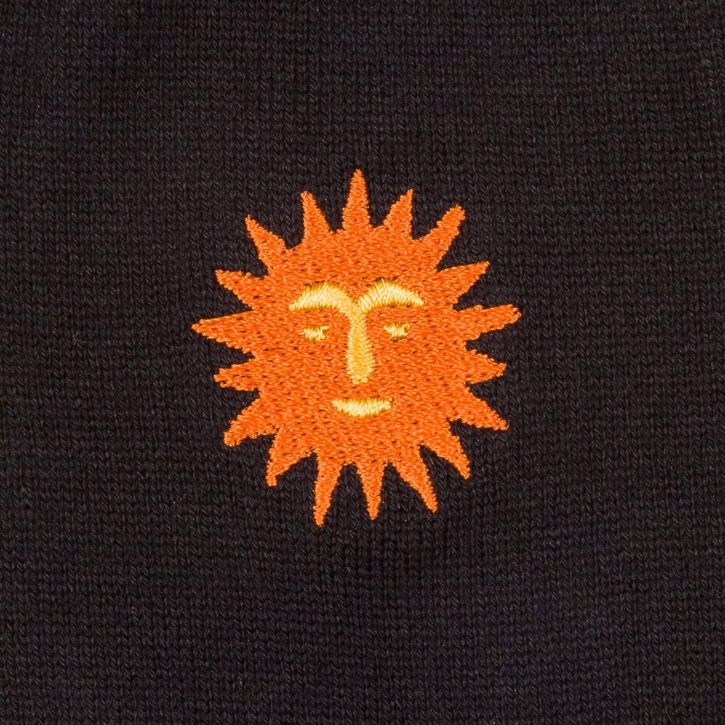 - Sun Embroidered Socks - Grey