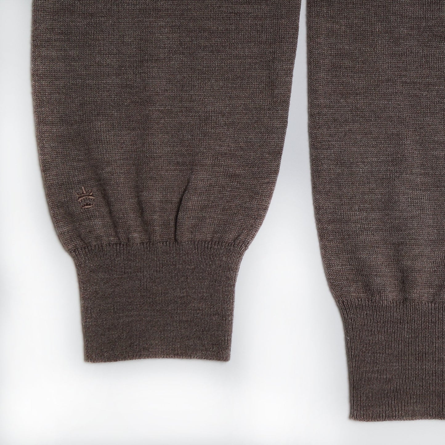 Merino Funnel Neck Zip Sweater - Beige