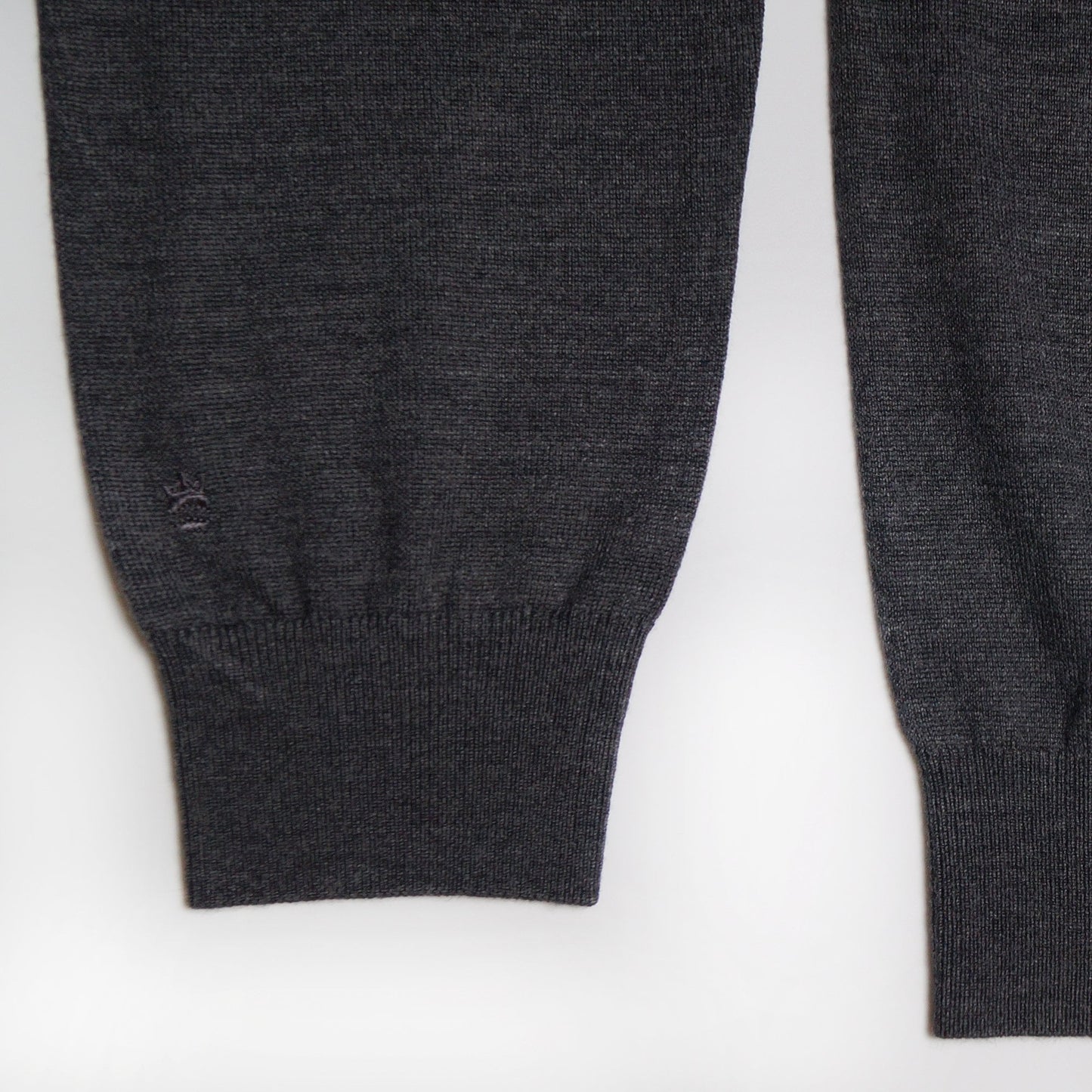 Merino Funnel Neck Zip Sweater - Charcoal Grey