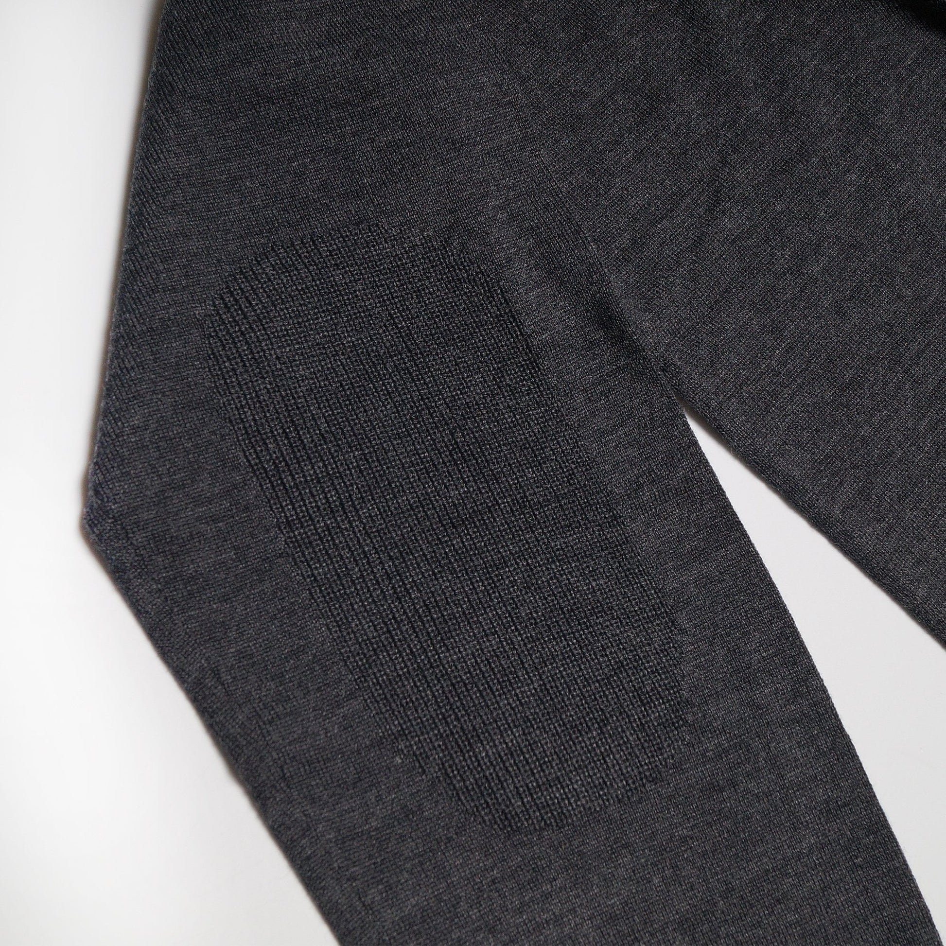 Thomas Merino Funnel Neck Zip Sweater - Charcoal Grey