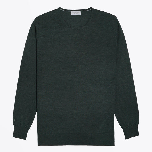 Merino Crew Neck Knit - Green