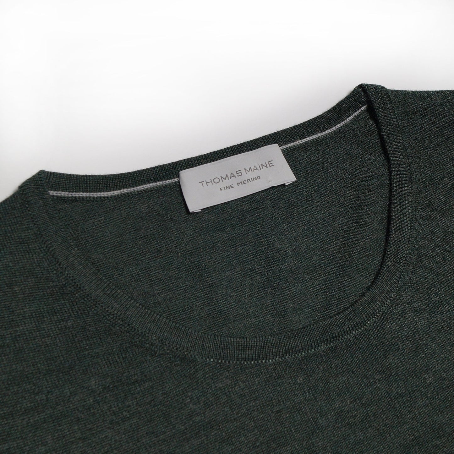Merino Crew Neck Knit - Green