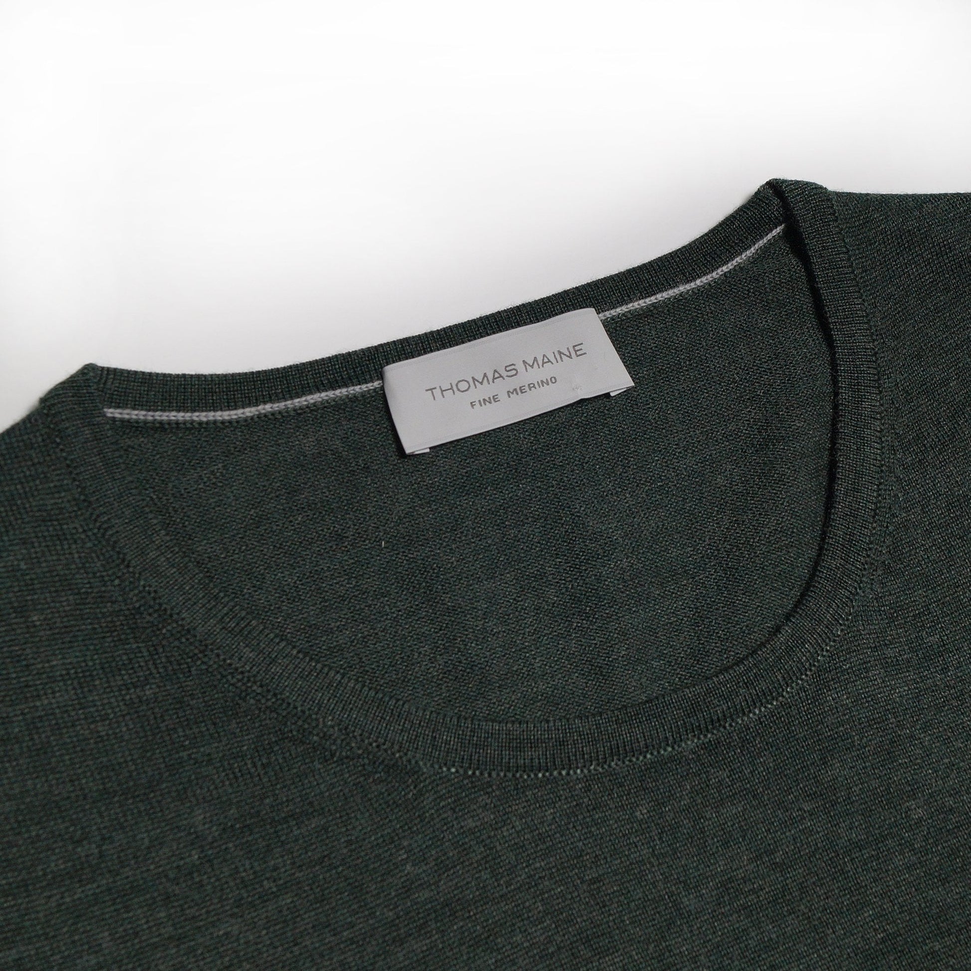 Thomas Merino Crew Neck Knit - Green
