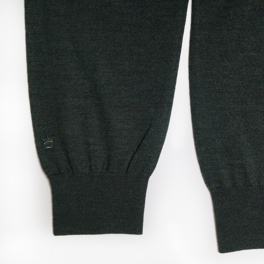 Merino Crew Neck Knit - Green