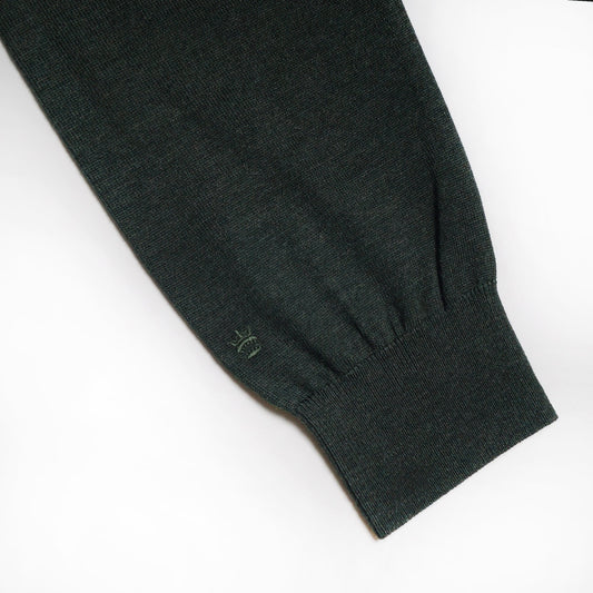 Merino Crew Neck Knit - Green
