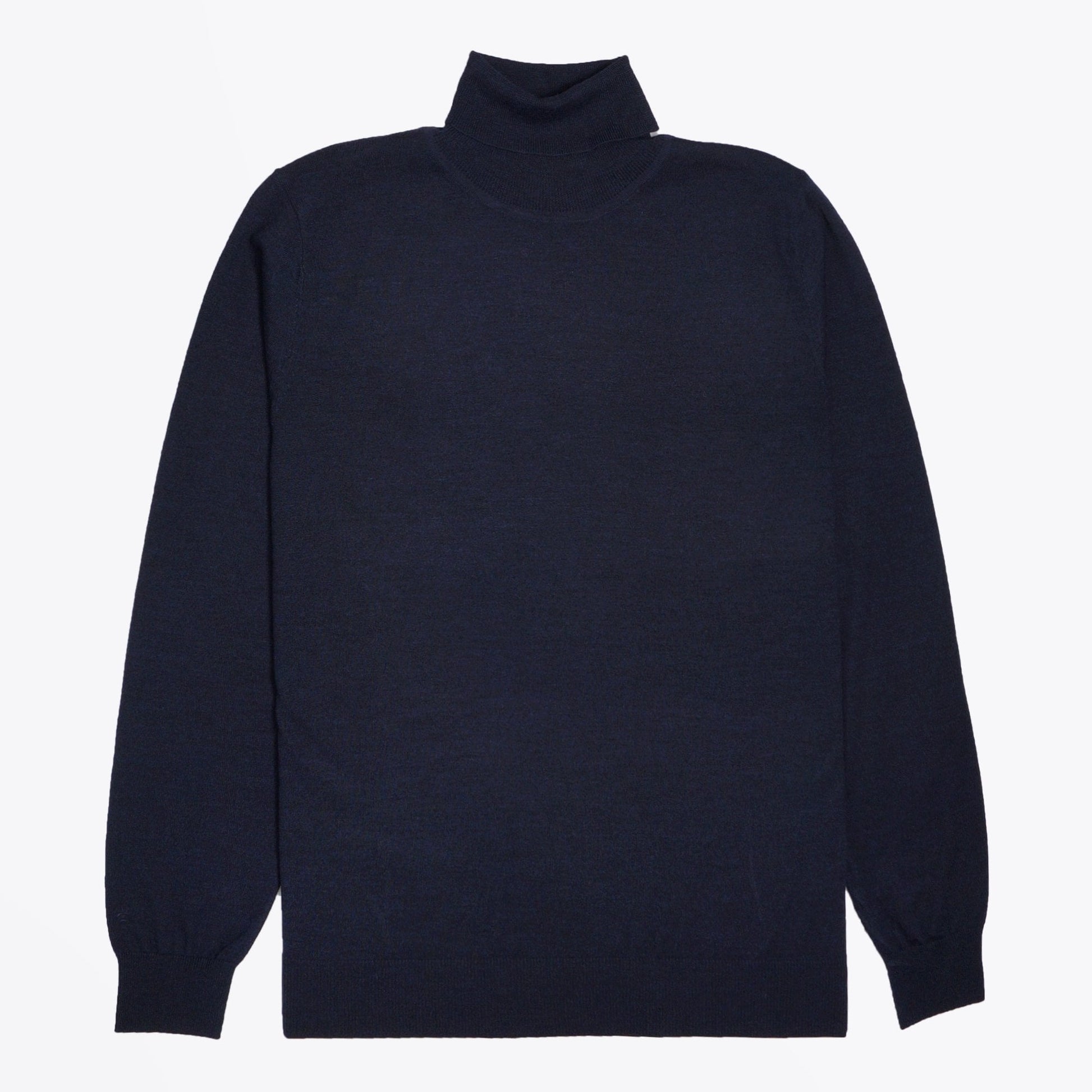 Thomas Merino Roll-Neck Knit - Navy