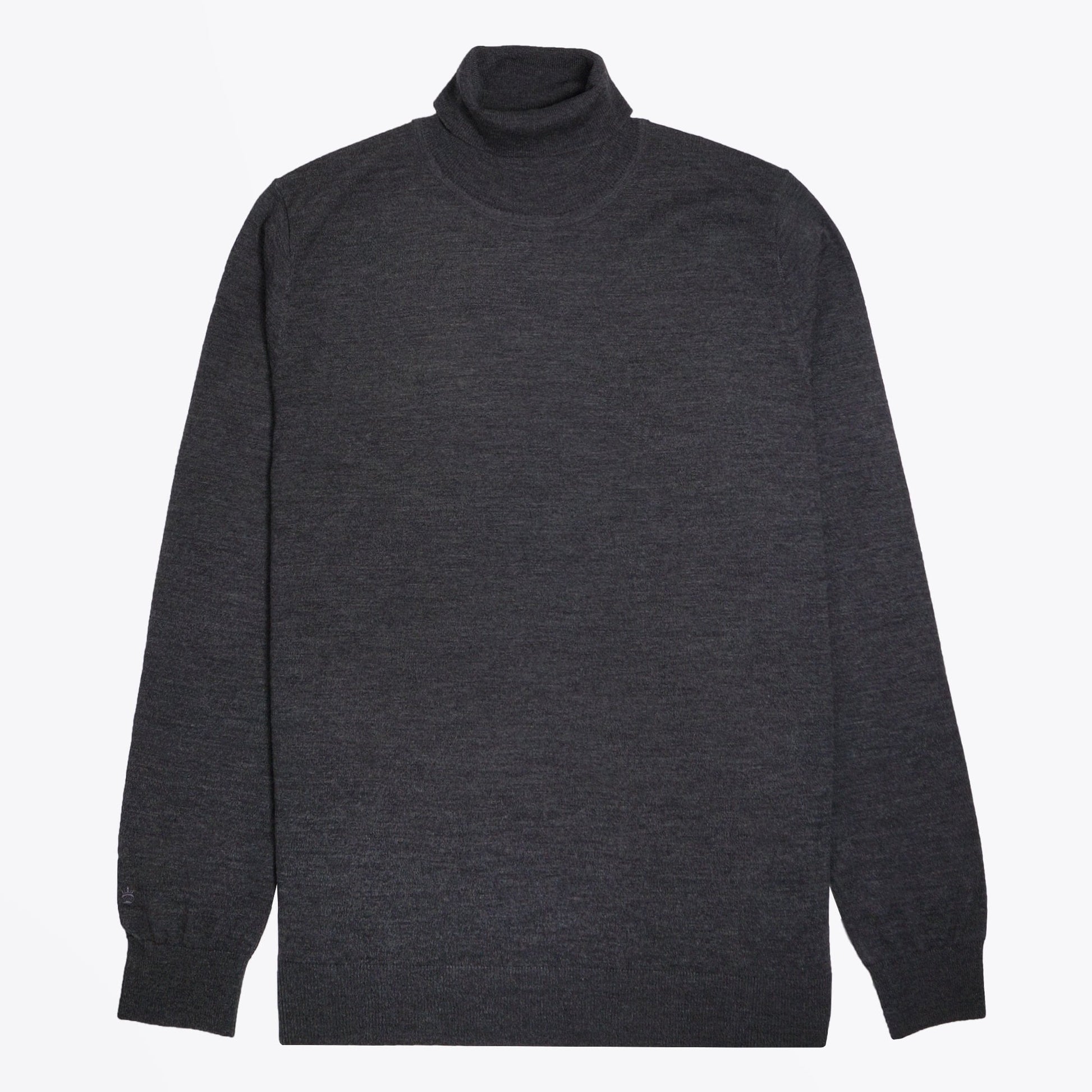 Thomas Merino Roll-Neck Knit - Grey