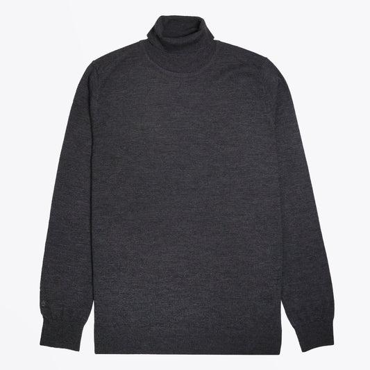 Merino Roll-Neck Knit - Grey