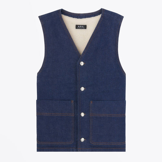 - Spud Sleeveless Vest - Indigo Blue