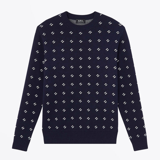 - Cardiff - Geometric logo Sweater - Navy