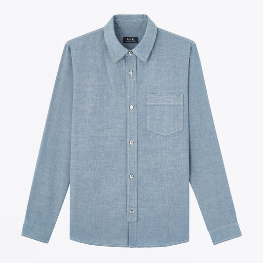 - Pond - Cotton Chambray Shirt - Indigo