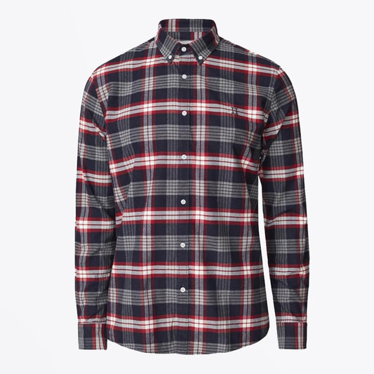 - Valance Plaid Shirt - Navy/Red