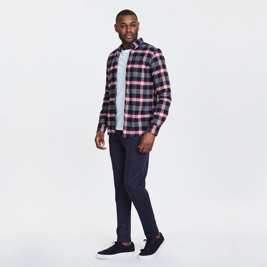 - Valance Plaid Shirt - Navy/Red