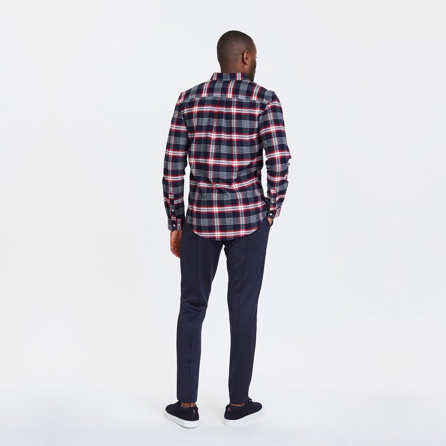 - Valance Plaid Shirt - Navy/Red