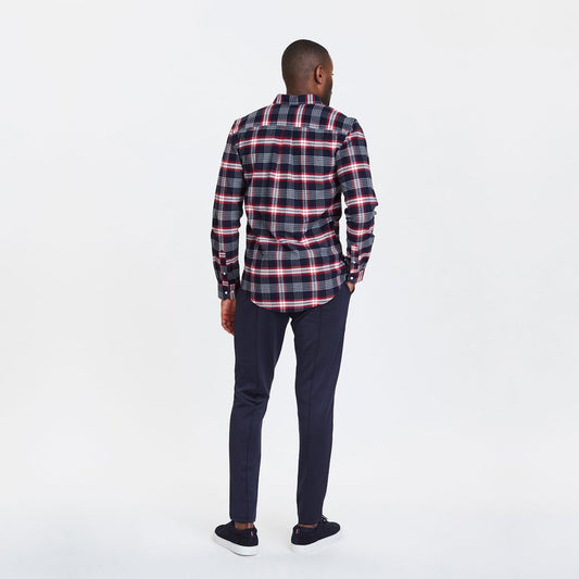 - Valance Plaid Shirt - Navy/Red