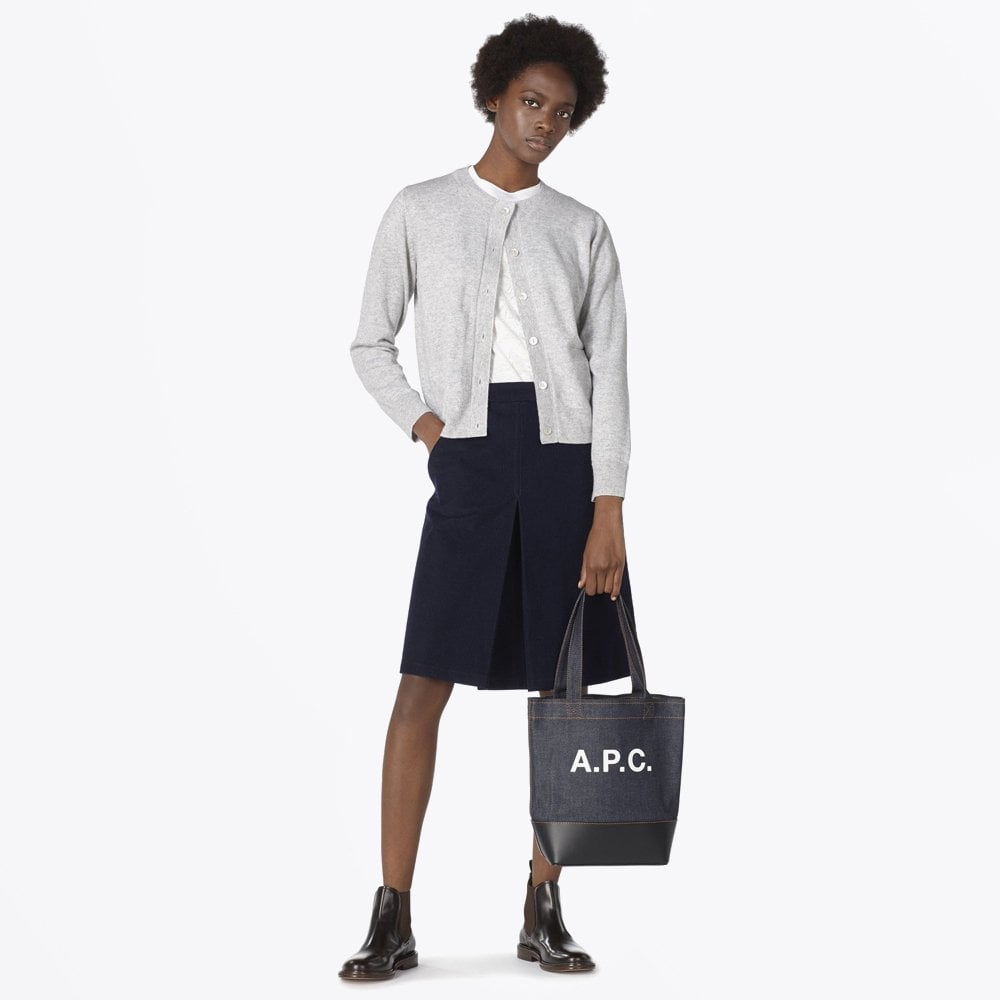 - Coco - Corduroy Pleated Skirt - Navy