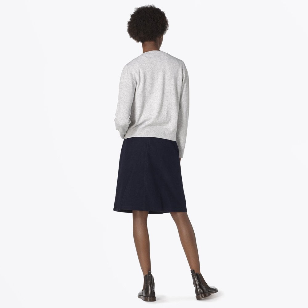 - Coco - Corduroy Pleated Skirt - Navy