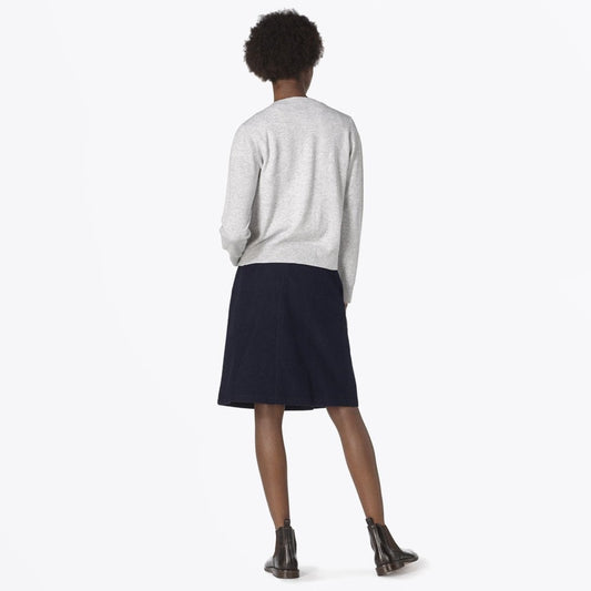 - Coco - Corduroy Pleated Skirt - Navy