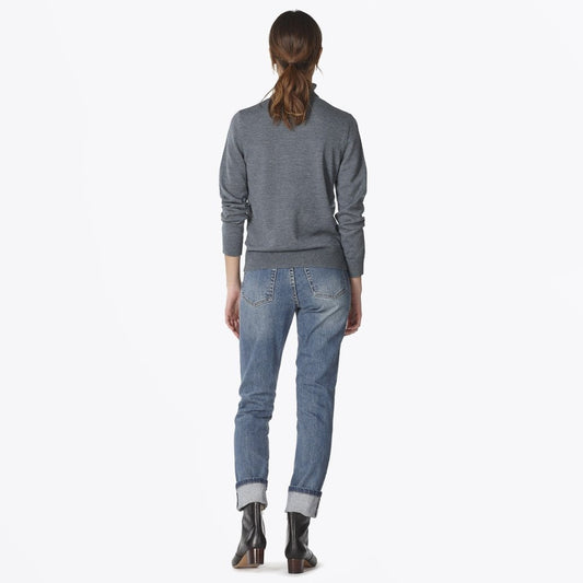 - Sandra - Roll-Neck Sweater - Grey