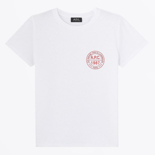 - Tess - Cotton Logo Tee - White