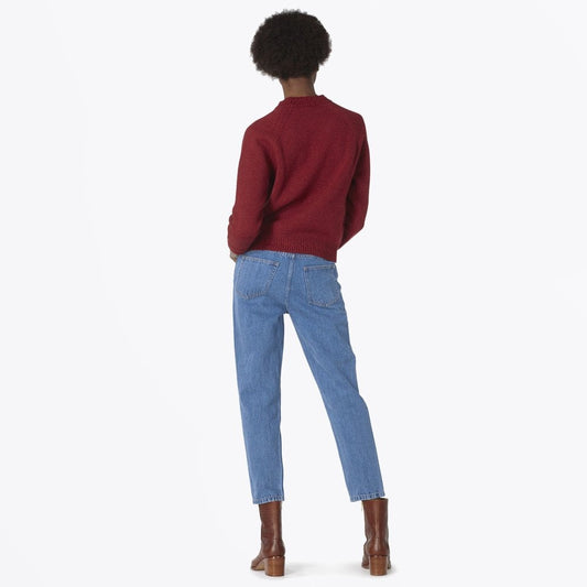 - Wicklow - Crew Knitted Sweater  - Red