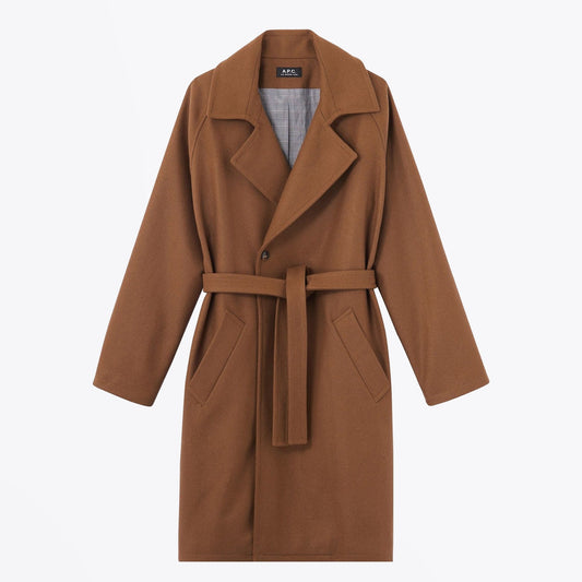 - Bakerstreet - Belted Wool Coat - Brown