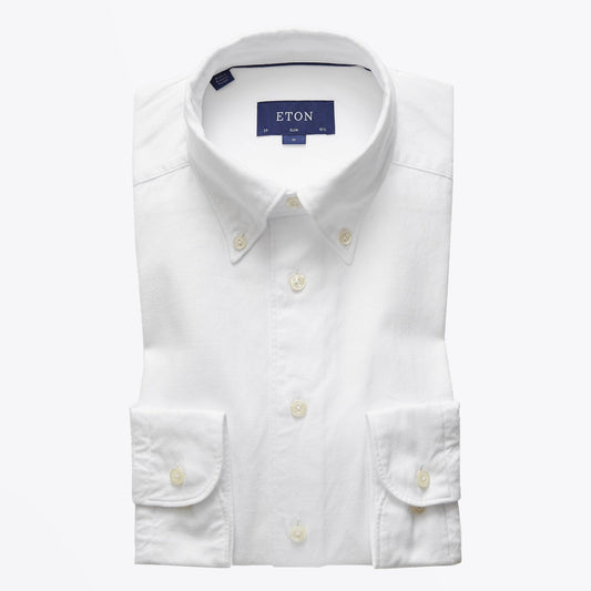 - Button-Down Cotton Shirt - White