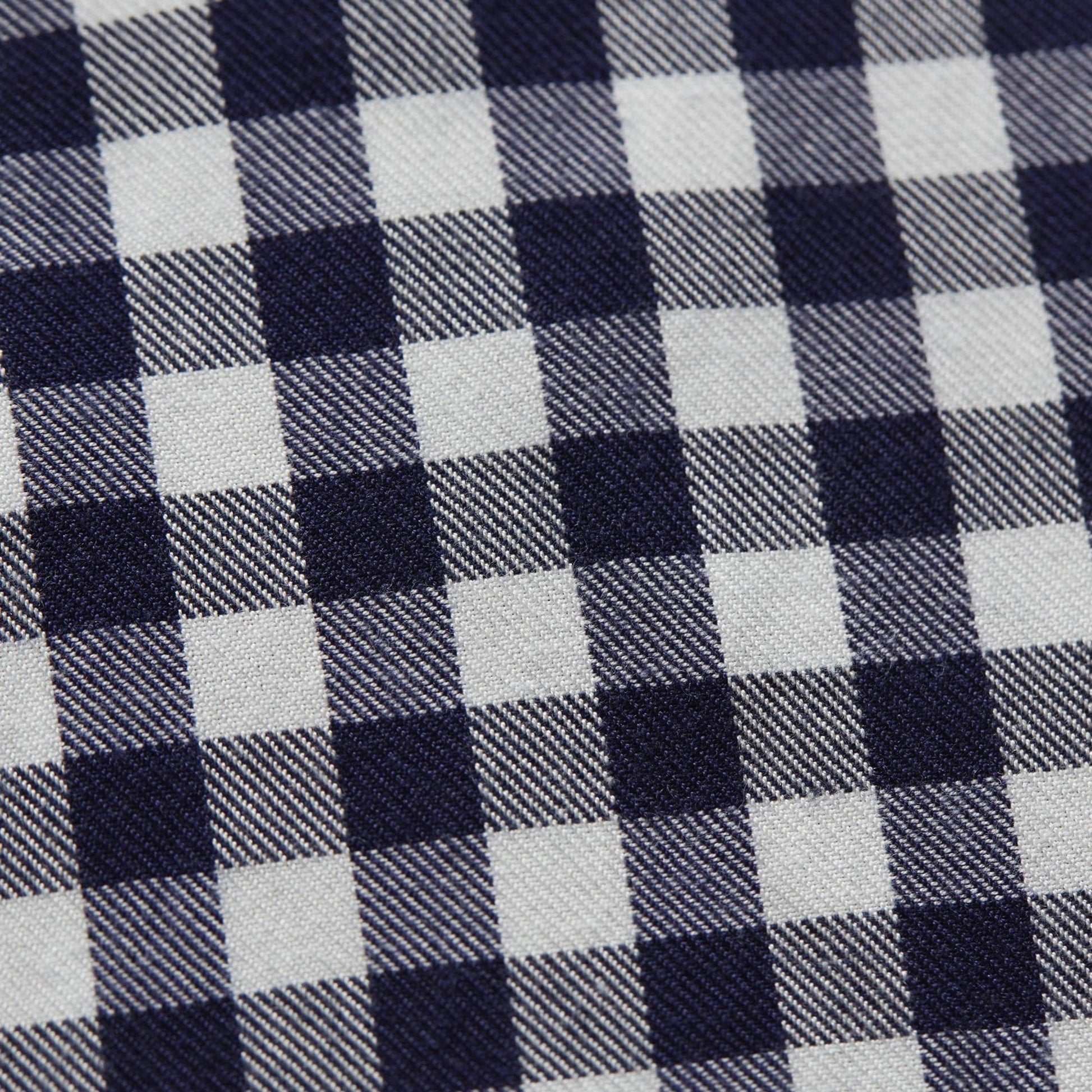 Eton Gingham Checked Shirt - Navy/White